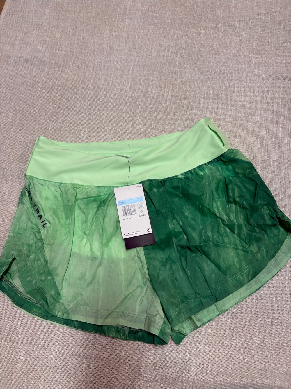Nike Women's Green Ombre Athletic Shorts